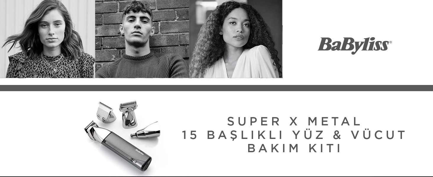 BaByliss MT996E Super X Metal 14 Başlıklı Lityum Yüz & Vücut Bakım Kiti