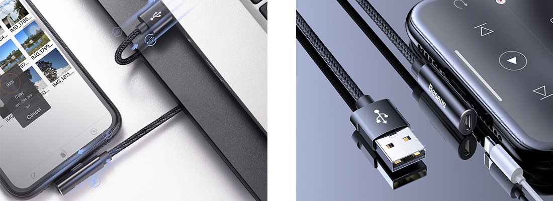 Baseus Rhythm Bent 2A Lightning 0.5 Metre Şarj Kablosu
