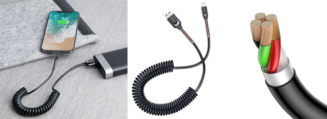 Baseus Double Spring Lightning Kablo