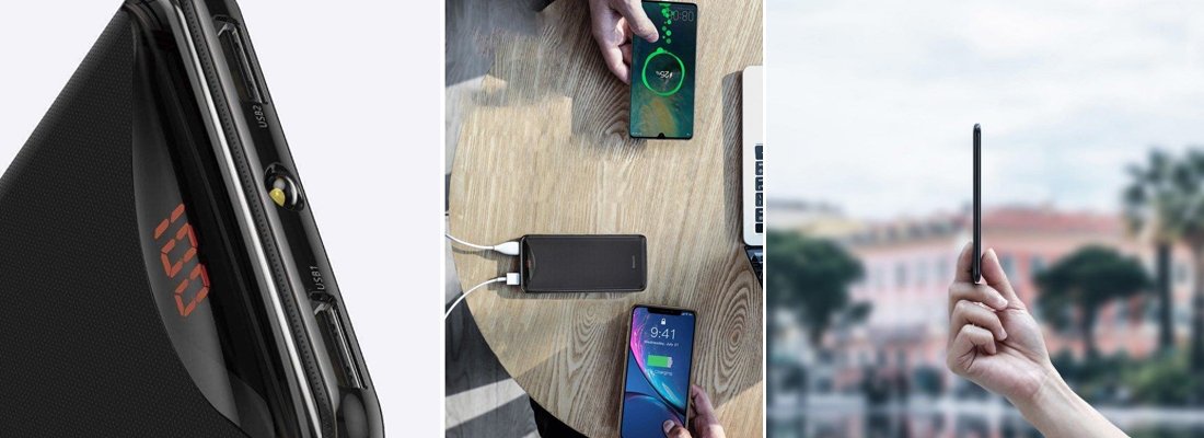 Baseus Gentleman 10.000 mAh LCD Ekranlı Powerbank 