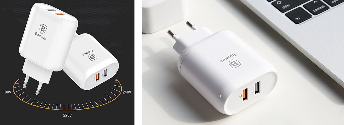 Baseus Bojure Dual 23W Hızlı Seyahat Şarjı 