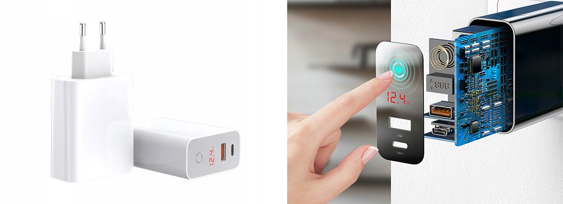Baseus Speed 45W Dijital Ekranlı Dokunmatik Şarj Cihazı