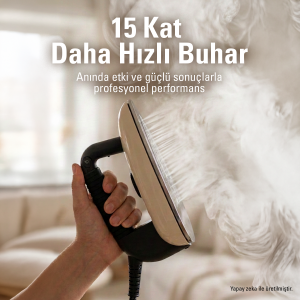 Laurastar Lift Plus Buhar Kazanlı Ütü - Bej (%100 Kuru Buhar Teknolojisi, %50 Zaman Tasarrufu)