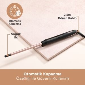 BaByliss C449E Rose Quartz 10mm Tong Saç Maşası