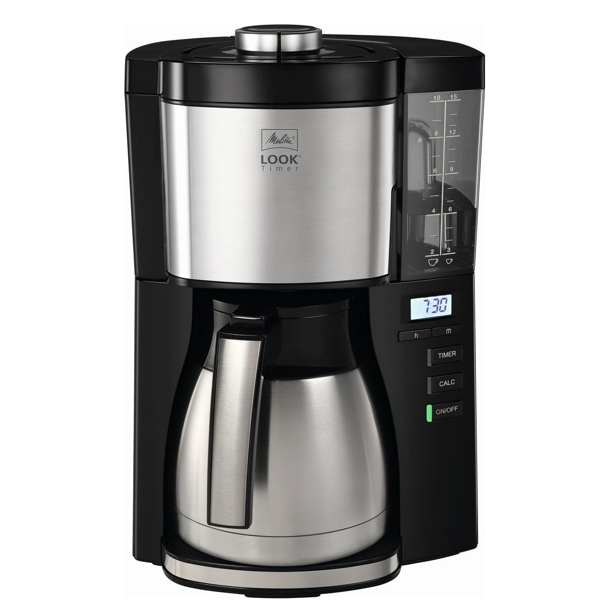Melitta Look V Therm Tımer (Termoslu & Zaman Ayarlı) Filtre Kahve Makinesi Siyah