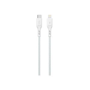hkm tech KNIT 30W Hızlı Şarj Destekli, Type-C to Lightning Şarj ve Data Aktarım Kablosu Beyaz