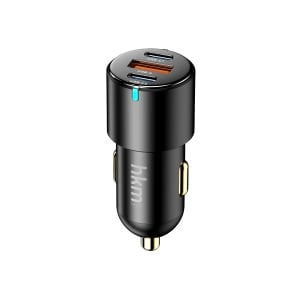 hkm tech HYPER 60W Hızlı Şarj Destekli, 3 girişli (2xType-C 1xUSB) Araç İçi Çakmaklık Şarj Aleti