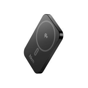 hkm tech MAG Q-ELITE 5.000 mAh 20W Qi2 Teknolojili ve MagSafe Uyumlu Kablosuz İnce Powerbank Siyah