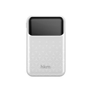 hkm tech POWER NANO 10.000 mAh 20W Hızlı Şarj Destekli, Type-C ve Lightning Kablolu Powerbank Beyaz