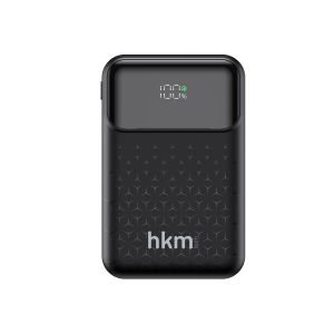 hkm tech POWER NANO 10.000 mAh 20W Hızlı Şarj Destekli, Type-C ve Lightning Kablolu Powerbank Siyah
