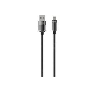 hkm tech KNIT GLAM 2.1A Hızlı Şarj Destekli, USB-A to Lightning Şarj ve Data Aktarım Kablosu Siyah