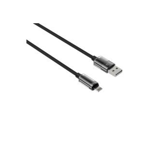 hkm tech KNIT GLAM 2.1A Hızlı Şarj Destekli, USB-A to Lightning Şarj ve Data Aktarım Kablosu Siyah