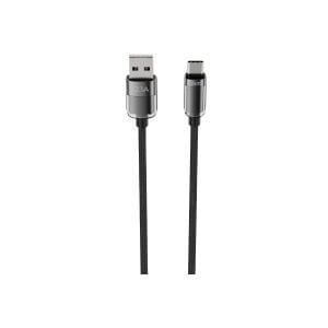 hkm tech KNIT GLAM 2.1A Hızlı Şarj Destekli, USB-A to Type-C Şarj ve Data Aktarım Kablosu Siyah