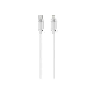 hkm tech KNIT GLAM 30W Hızlı Şarj Destekli, Type-C to Lightning Şarj ve Data Aktarım Kablosu Beyaz