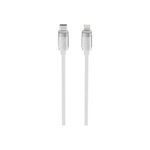 hkm tech KNIT GLAM 30W Hızlı Şarj Destekli, Type-C to Lightning Şarj ve Data Aktarım Kablosu Beyaz