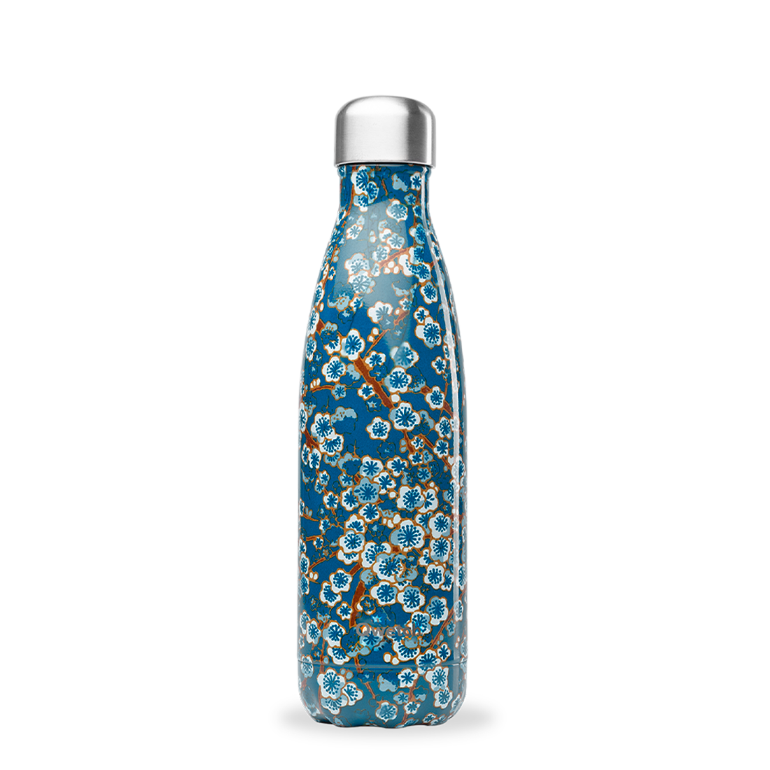 Qwetch QD3077 Çiçek Desenli Isı Yalıtımlı 500ml Termos - Mavi