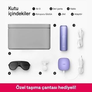 Ulike Air 3 IPL Lazer Epilasyon Aleti Safir Buz Soğutma Teknolojisi Mor
